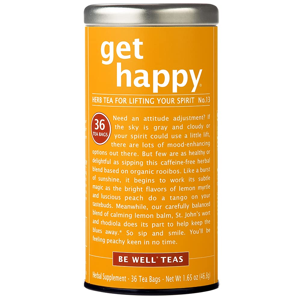 The Republic Of Tea Get Happy – No. 13 Lifting Your Spirits Tea, No Caffeine, 36 Tea Bags