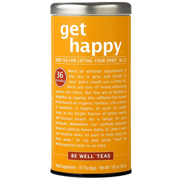 The Republic Of Tea Get Happy – No. 13 Lifting Your Spirits Tea, No Caffeine, 36 Tea Bags