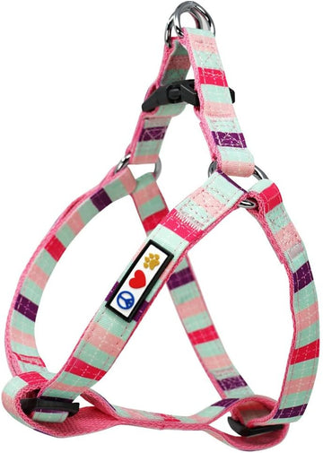 Pawtitas Extra Small Dog Harness Adjustable Dog Harness No Pull Harness For Dogs Multicolor XS Harness Teal/Pink/Purple