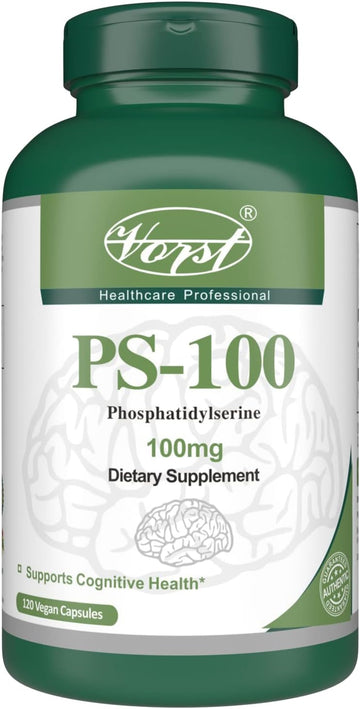 Vorst Phosphatidylserine 100mg 120 Vegan Capsules (PS-100) | Helps Cog