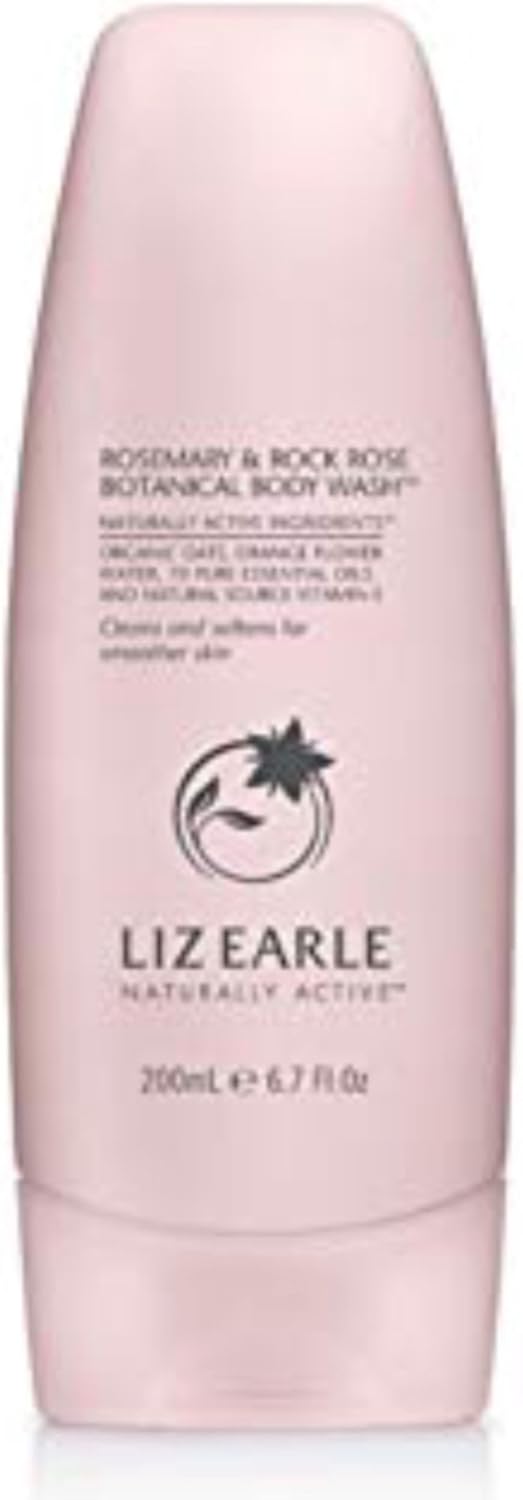 Liz Earle Rosemary & Rock Rose Body Wash 200Ml Plus Botanical Body Cream 200Ml