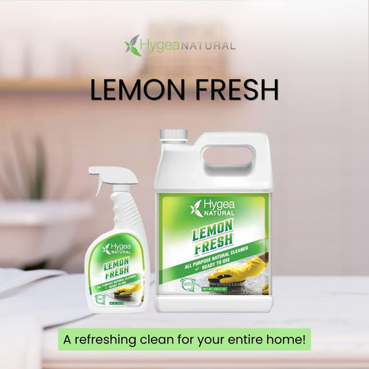 Lemon Fresh All Purpose Cleaner & Degreaser- Multi-Surface -Non Toxic Floor Cleaner- Remove Soil, Dirt And Grease- Wet Gloss Finish- Biodegradable, Ammonia Free -Spray+Concentrate