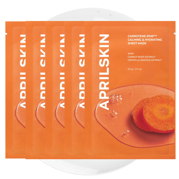 Aprilskin Carrotene Ipmp Calming & Hydrating Sheet Mask 5Ea