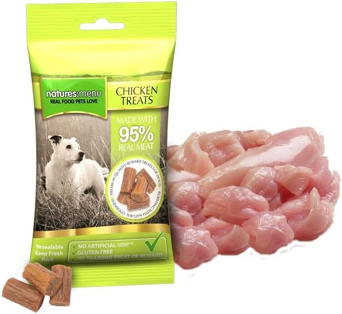 Natures Menu Meaty Training Treats Chicken Dog Treat Dog 60g pack of 12 :Pet Supplies