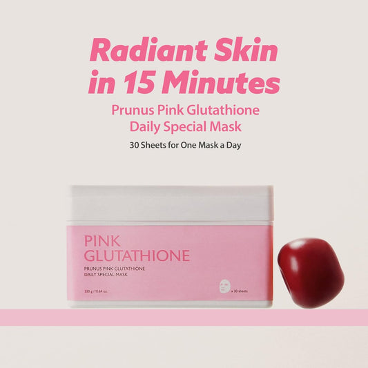 Milktouch Glutathione Daily Korean Face Sheet Masks Pack | Niacinamide & Glutathione For Radiant, Glowy Skin | Vegan, Cruelty-Free | Effective Complexion Booster | Kbeauty (30Pcs)