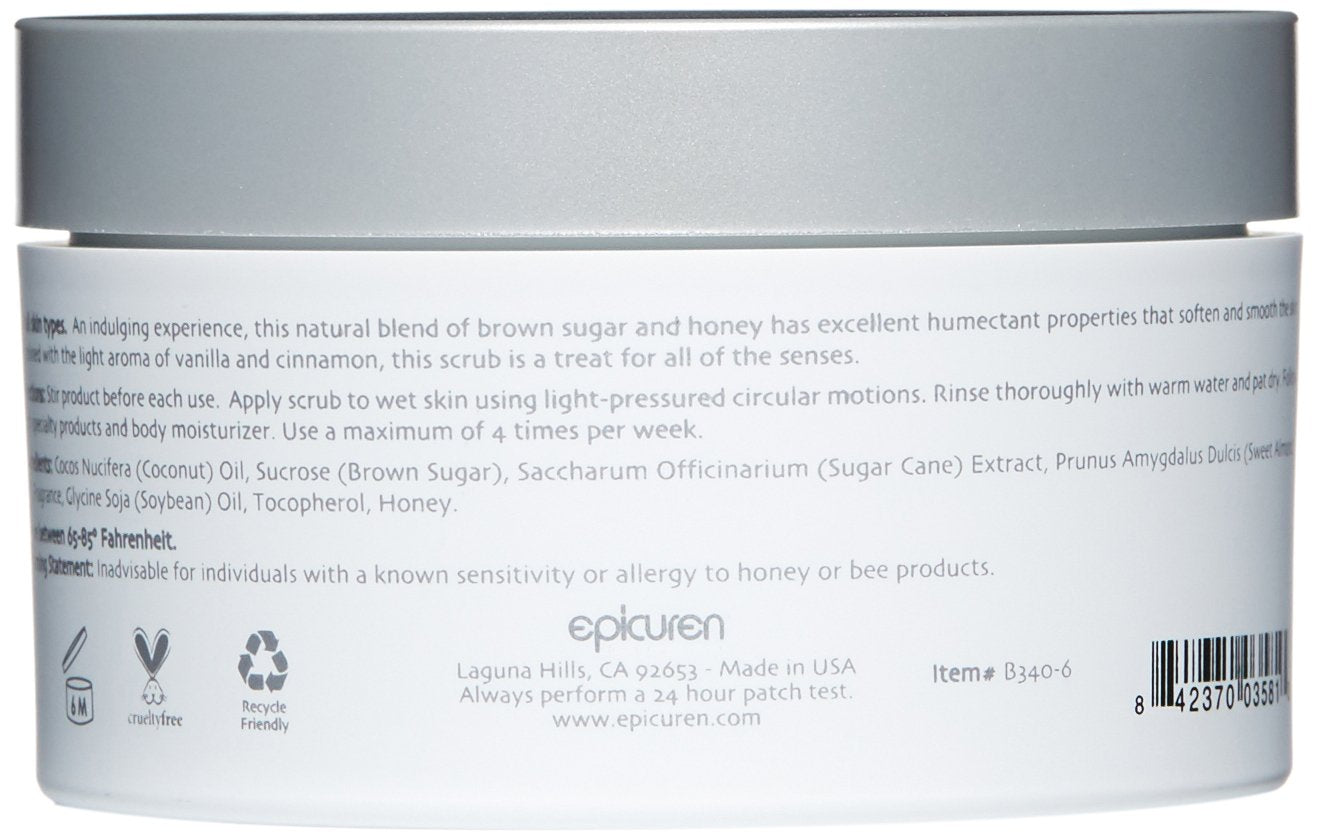 Epicuren Discovery Cinnamon Vanilla Brown Sugar Polish, 6.7 Oz. : Beauty & Personal Care