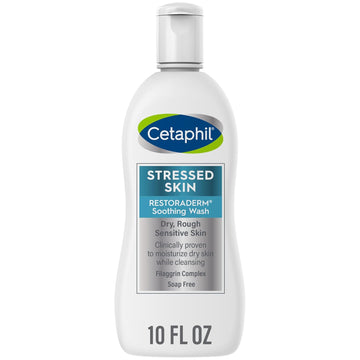 Cetaphil Restoraderm Soothing Wash, 10 Fl Oz, Soothes Dry, Stressed Skin, Hypoallergenic, Soap & Paraben Free, National Eczema Association Endorsed