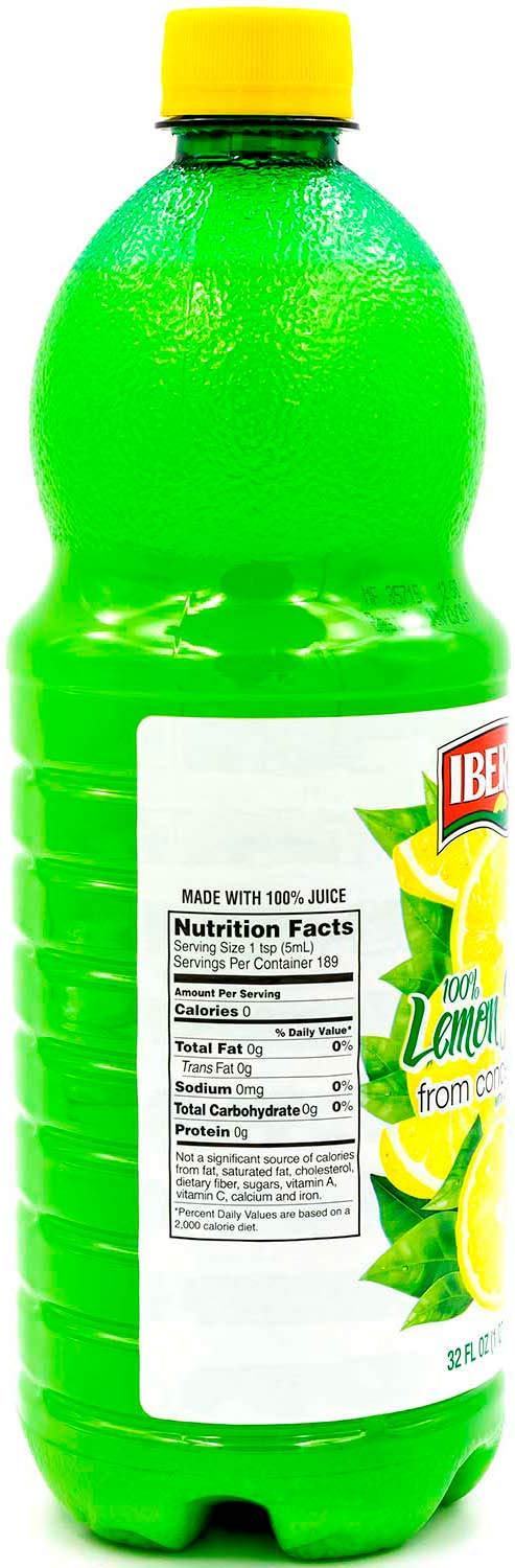 Iberia 100% Lemon Juice from Concentrate, 32 fl oz