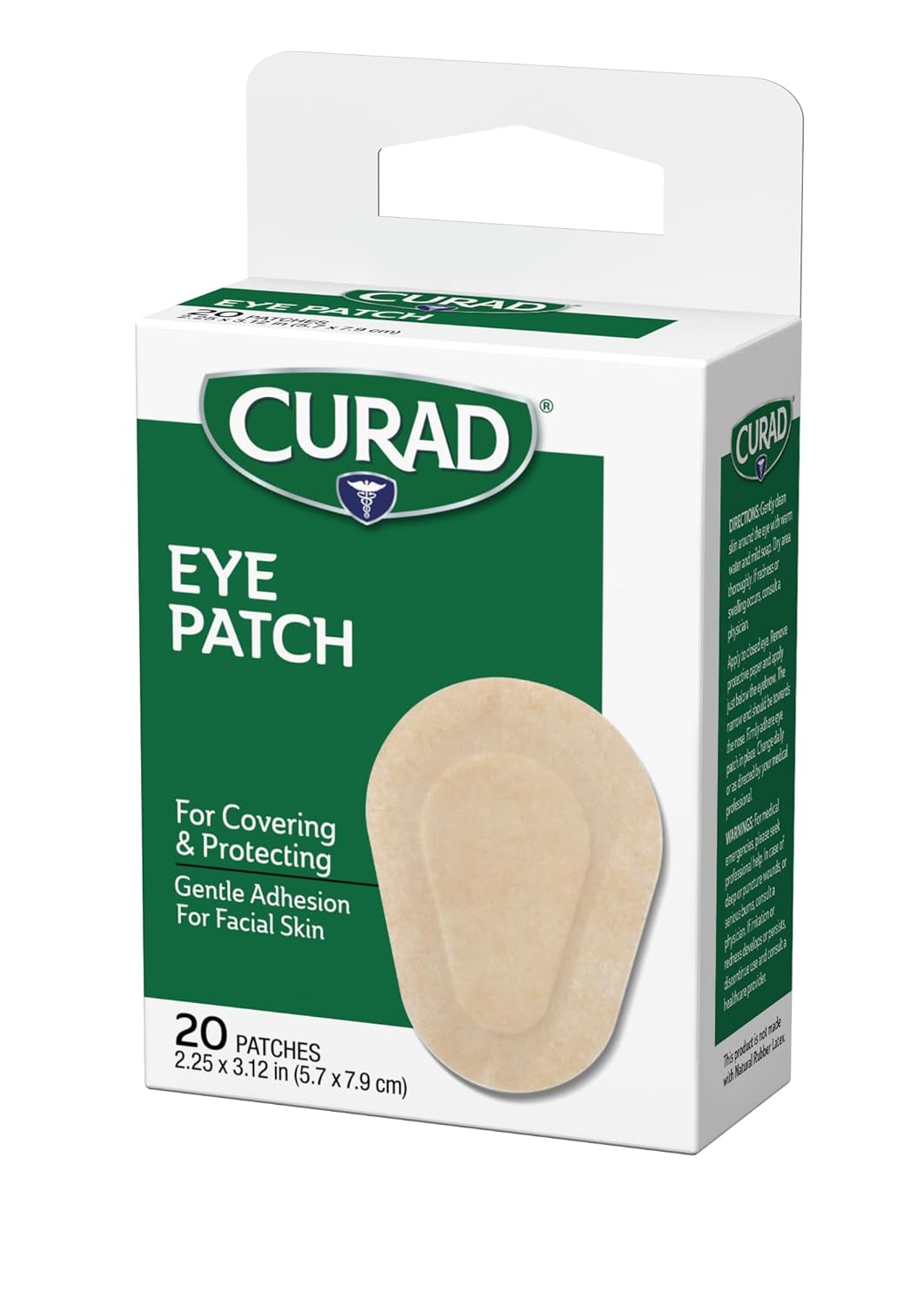 Curad Eye Patch, Non-Woven (Paper), 2 1/4 Inches X 3 1/8, Inches, 20 Count : Health & Household