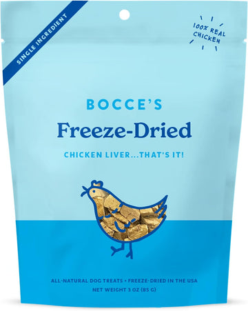 Bocce'S Bakery Freeze Dried Chicken Liver Treats For Dogs - All-Natural, Freeze-Dried Treats Made With One Ingredient, Made In The Usa, 3 Oz