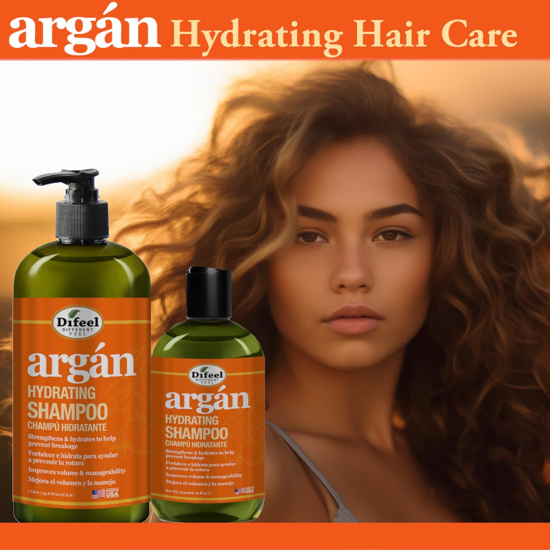 Difeel Argan Hydrating Shampoo 12 oz. - Argan Oil Shampoo, Natural Paraben Free Shampoo for Hair … : Beauty & Personal Care