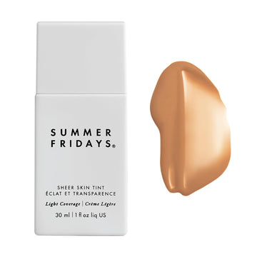 Summer Fridays Sheer Skin Tint - Tinted Moisturizer With Hyaluronic Acid - Helps Diminish Uneven Skin Tone - Sheer To Light Coverage - Shade 6 - Medium Tan With Warm Golden Undertones (1 Fl Oz)