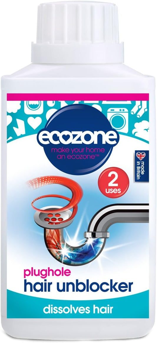 Ecozone Plughole Hair Unblocker 250Ml (Pack Of 4)