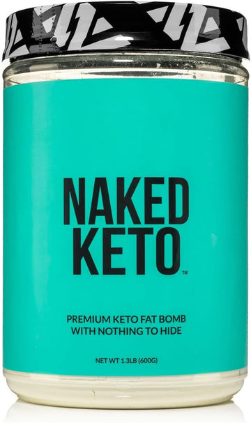 Naked Keto - Premium Keto Fat Bomb Powder - Unflavored - Only Two Ingredients - Gluten-Free, Soy Free Keto Supplement With No Gmos And No Artificial Sweeteners - 1.3 Lb