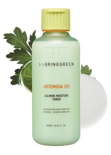 Bring Green Artemisia Cera Calming Moisture Toner | Daily Skincare Routine For Redness Relief, Super Calming Facial Toner To Relieve Sensitive, Irritated Skin 8.45 Fl. Oz., 250Ml
