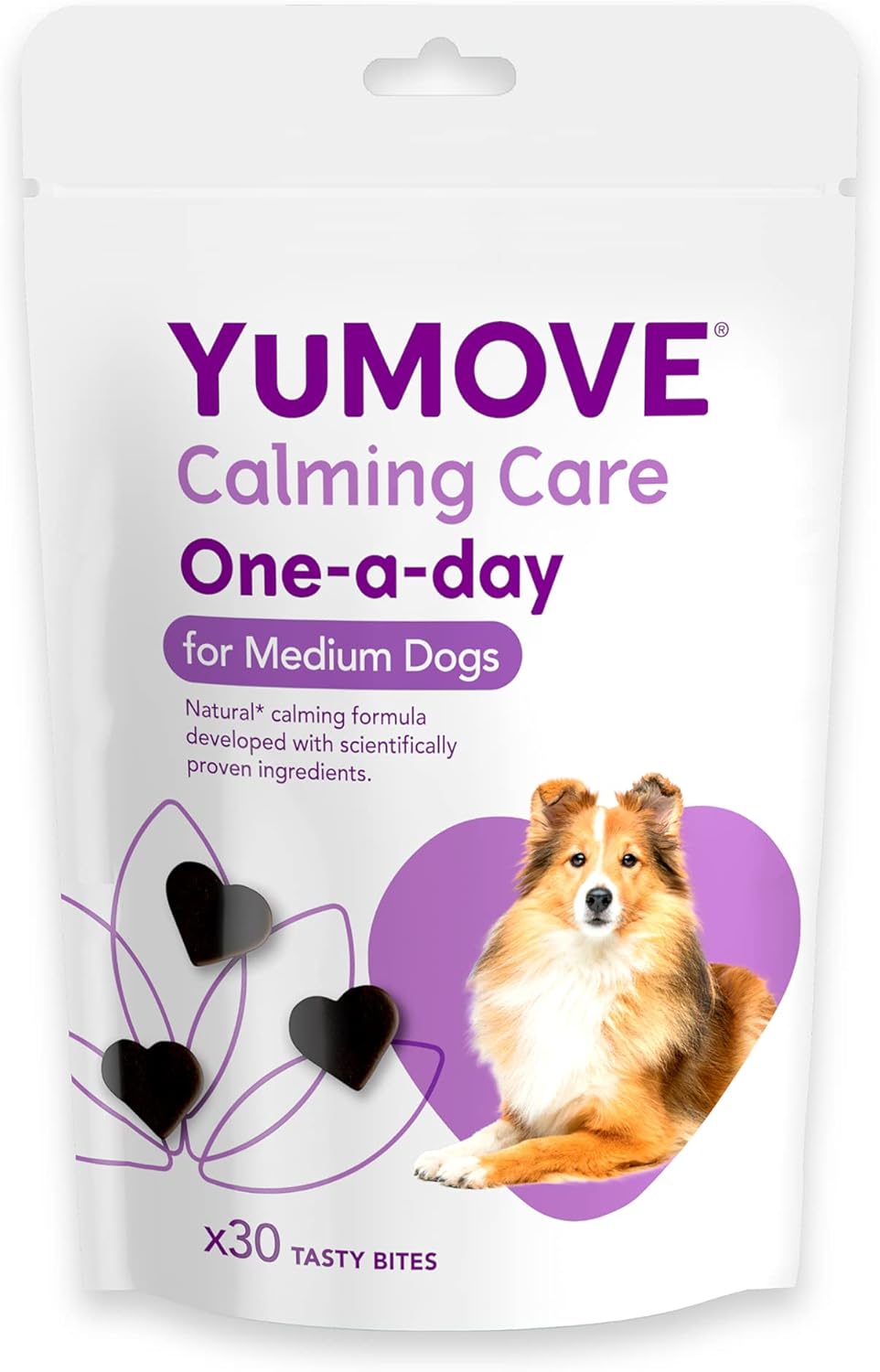 YuMOVE Calming Care One-a-day for Medium Dogs | Previously YuCALM One-A-Day | Calming Supplemnent for Dogs who are Stressed or Nervous |30 Chews - 1 Month Supply | Packaging may vary?YCCM30