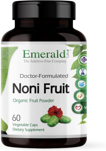 EMERALD LABS Noni Fruit - Digestive, Antioxidant & Immune Support Supplement - Offers Dietary Fiber for Gut Health - 60 Vegetable Capsules (30-Day Supply)