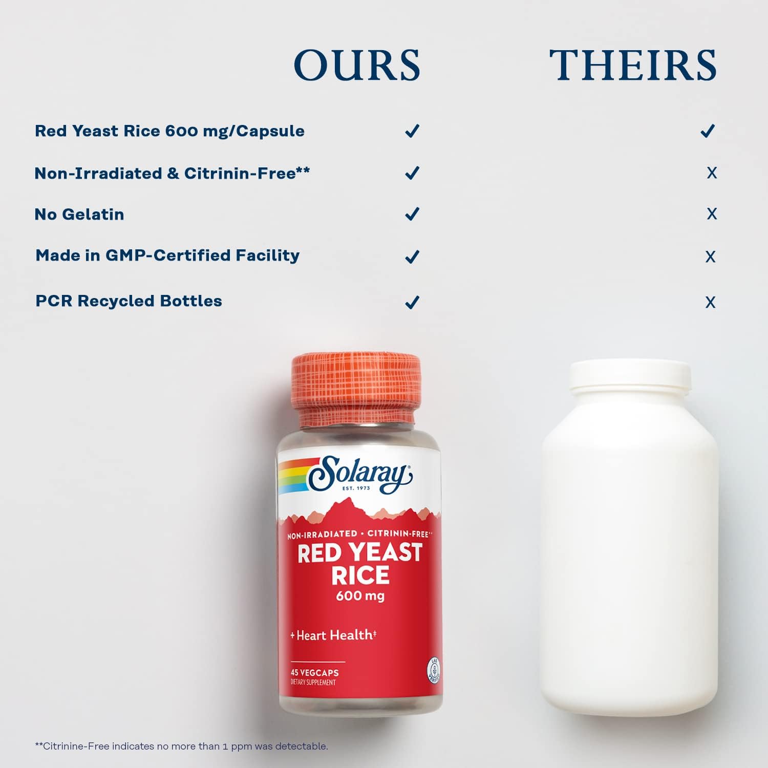 Solaray Red Yeast Rice, 600 Mg, 45 Count