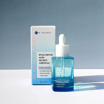 Ksecret Hyaluronic Acid Ampoule, 1.01Fl.Oz / 30Ml | Korean Skincare | Hydration Based On Sea Water For All Skin Types With 8 Types Hyaluronic Acid, Niacinamide And Adenosine