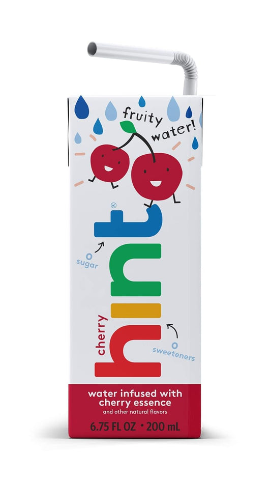 Hint Kids Water Cherry, Pure Water Infused Cherry, Zero Sugar, Zero Calories, Zero Sweeteners, Zero Preservatives, Zero Artificial Flavors, 6.75 Fl Oz (Pack Of 32)