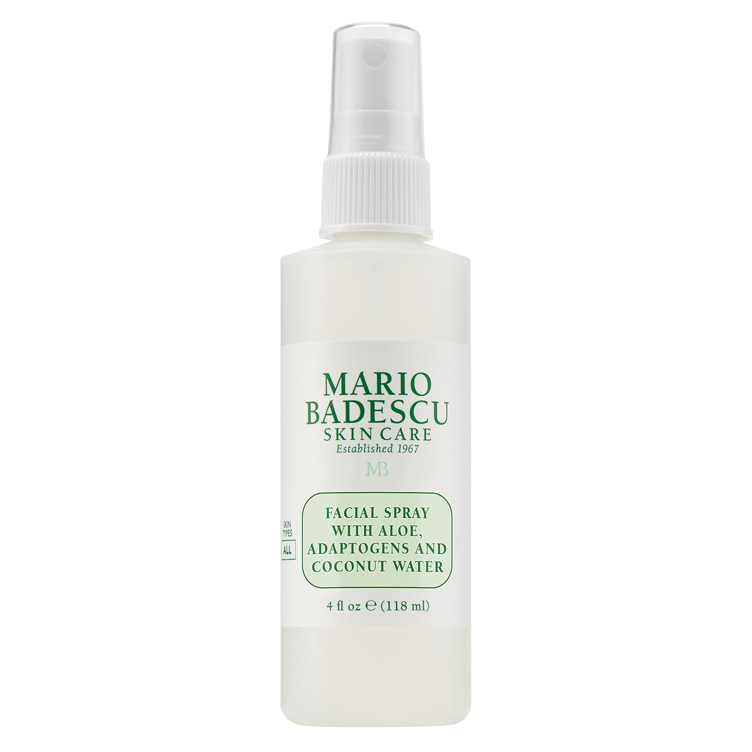 Mario Badescu Setting Facial Spray Mist With Aloe & Coconut Water, Refreshing And Hydrating Makeup Spray, Alcohol Free, Fragrance Free, Dye & Sulfate Free