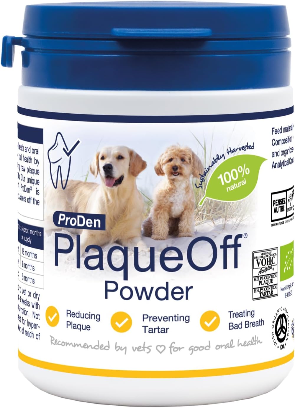 ProDen PlaqueOff Powder 180g | For Dogs and Cats |Bad Breath, Plaque, Tartar?PD04006