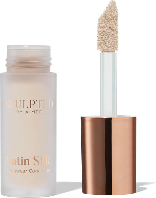 Satin Silk Longwear Concealer - Lightweight, Hydrating & Long-Lasting Concealer From Sculpted By Aimee For Dark Circles, Blemishes And Pigmentation (Golden 4.0)