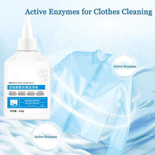 Active Enzymes for Clothes Cleaning, 2023 Best Active Enzymes Laundry Stain Remover, Stubborn Stains Cleaner, Bio-Enzyme Degreasing Agent