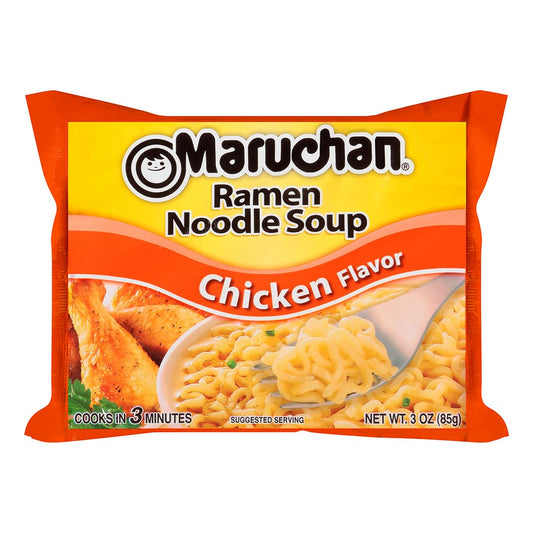 Maruchan Ramen Chicken, Instant Ramen Noodles, Ready to Eat Meals, 3 Oz, 24 Count