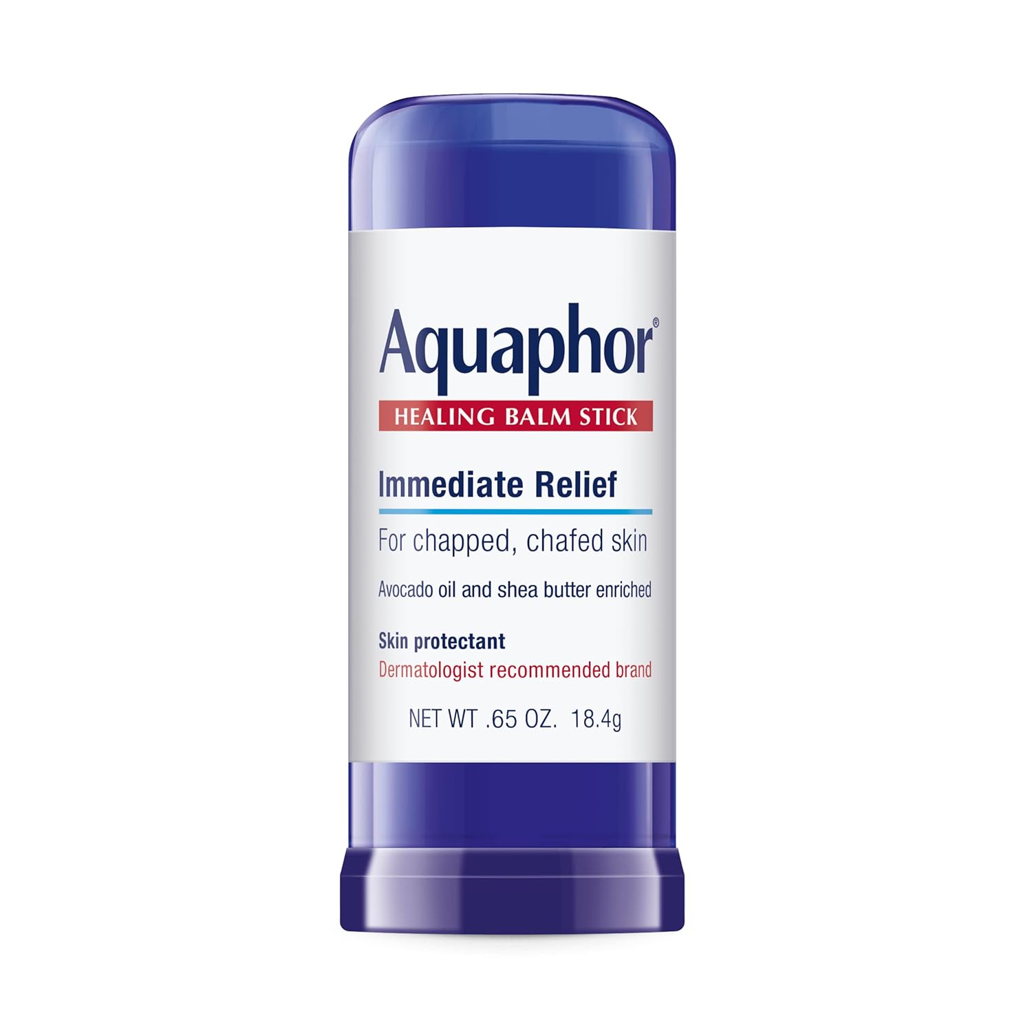 Aquaphor Healing Balm Stick, Skin Protectant With Avocado Oil And Shea Butter, 0.65 Oz Stick