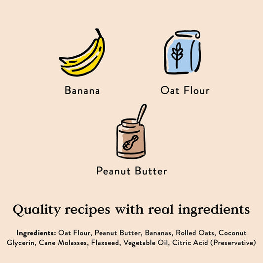 Bocce'S Bakery Pb 'Nana Muffin Treats For Dogs, Wheat-Free Everyday Dog Treats, Made With Real Ingredients, Baked In The Usa, All-Natural Soft & Chewy Cookies, 6 Oz
