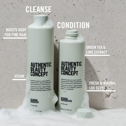 Authentic Beauty Concept Amplify Conditioner | Volumizing Conditioner For Fine Hair | Increases Body & Volume | Vegan & Cruelty-Free | Silicone-Free | 8.4 Fl. Oz. : Beauty & Personal Care