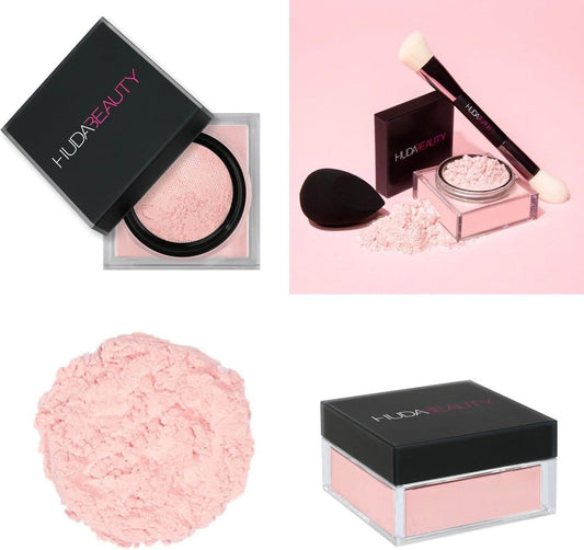 Hudabeauty Easy Bake Loose Baking & Setting Powder Full Size - Cherry Blossom (Sheer Soft Pink), 20 G (Pack Of 1)