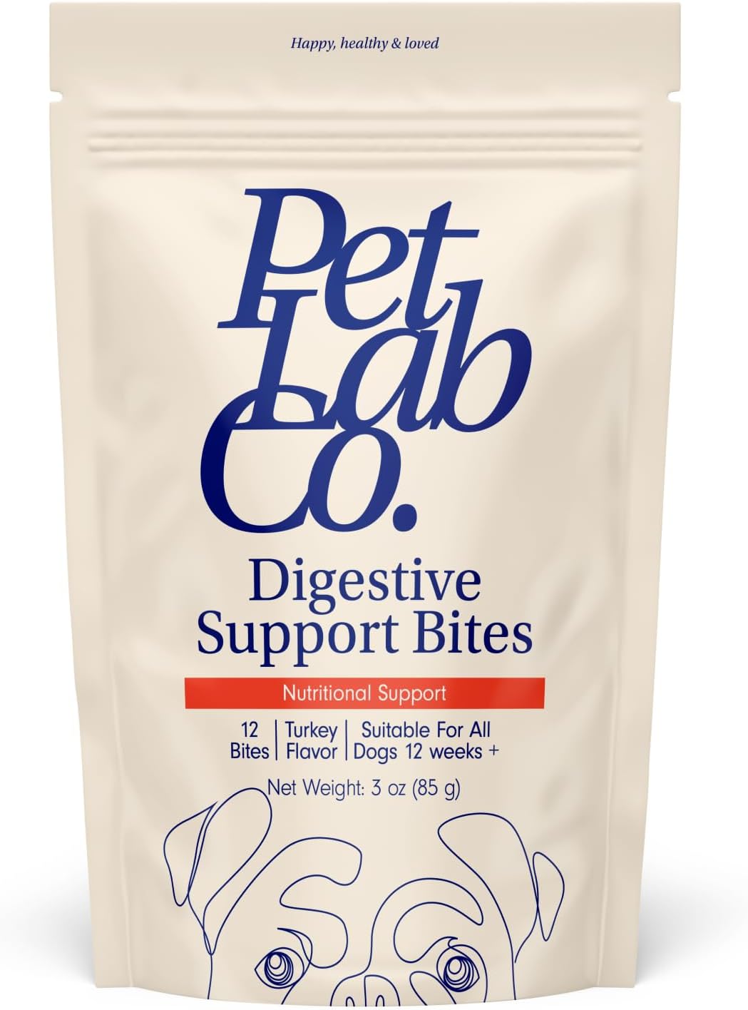 Petlab Co. Digestive Support Bites - Dog Training Treats - Chewy Dog Treats To Support Gut Health - Training Treats For Dogs - Premium Ingredients And Nutritional Benefits - Delicious Puppy Treats