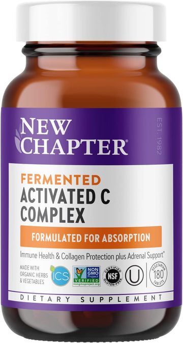 New Chapter Activated C Complex, for Immune Support, Organic, Non-GMO Ingredients, 180 Count