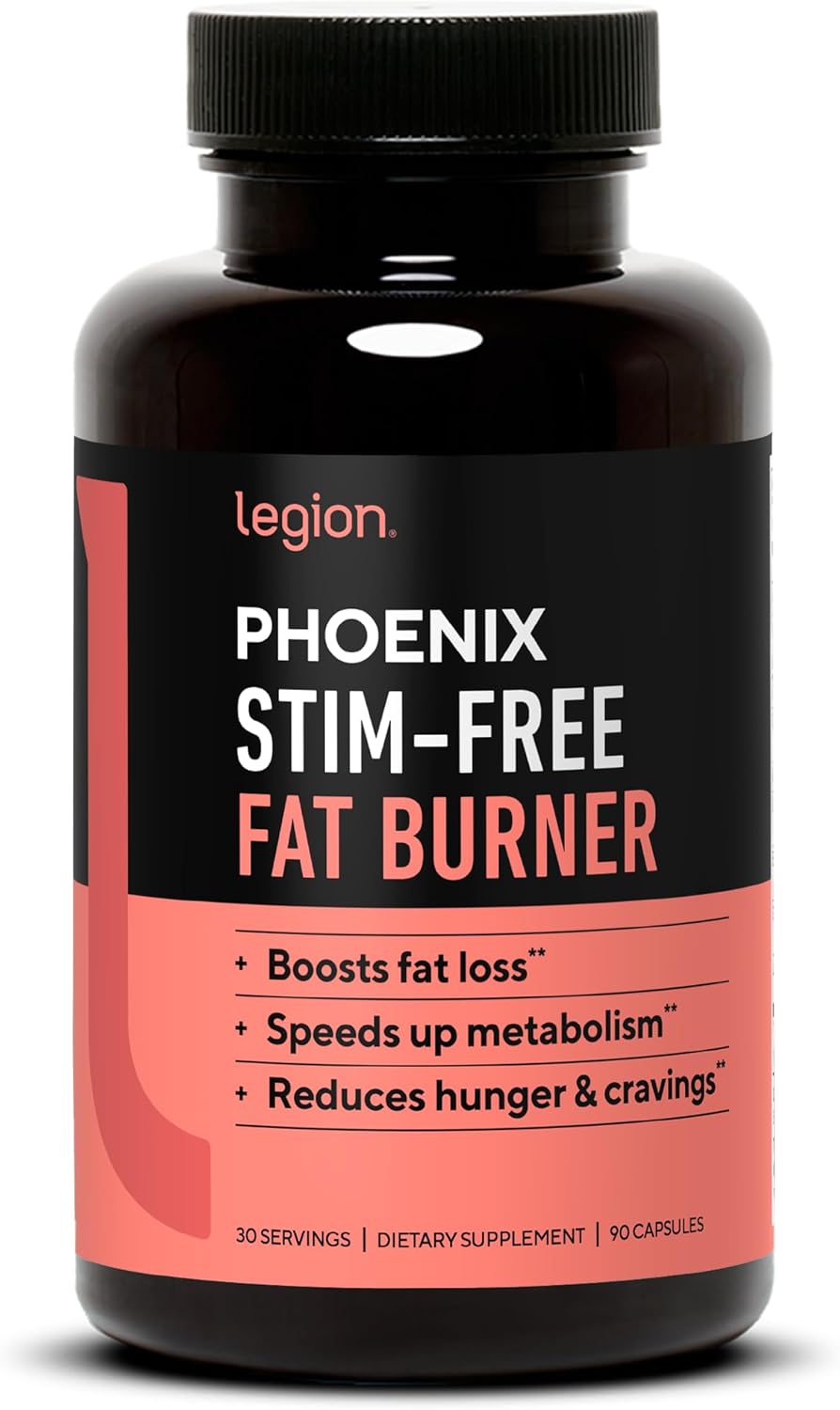 Legion Phoenix Thermogenic Fat Burners & Weight Loss Pills - 30 Serv, 90 Capsules