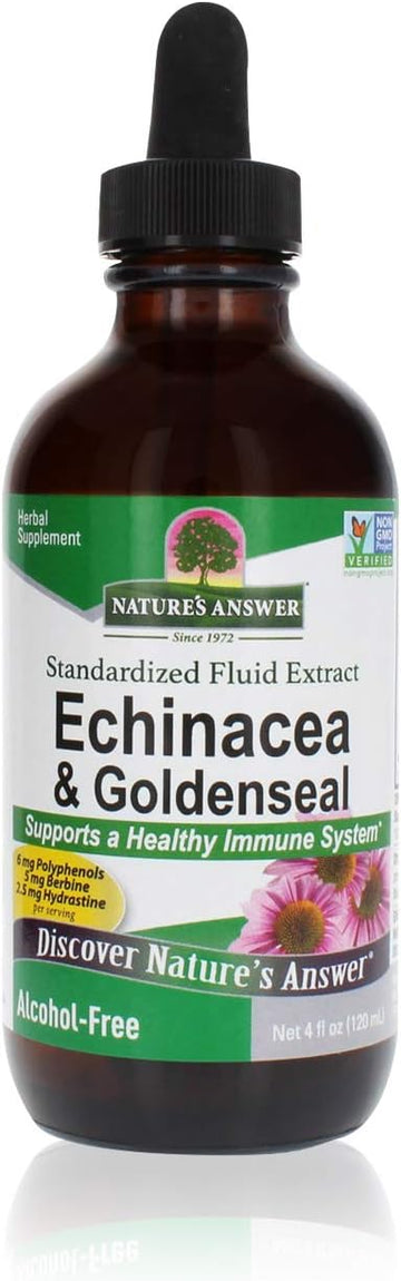 Nature'S Answer Echinacea And Goldenseal | Supports Immune System | Non-Gmo, Alcohol-Free, Gluten-Free & Kosher Certified 4 Extract | Single Count