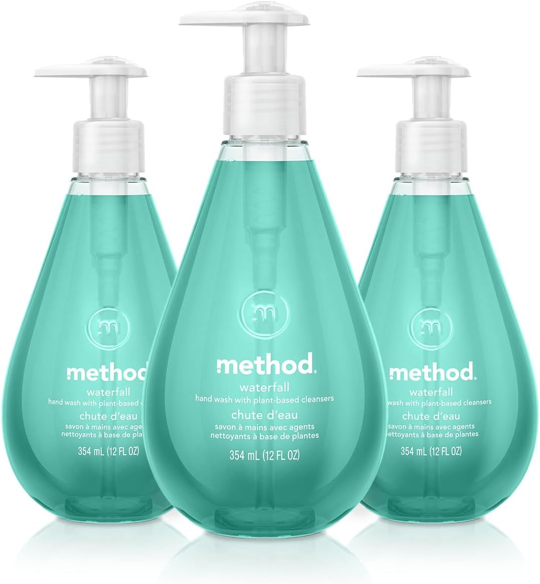 Method Gel Hand Soap, Waterfall, Biodegradable Formula, 12 Fl Oz (Pack Of 3)