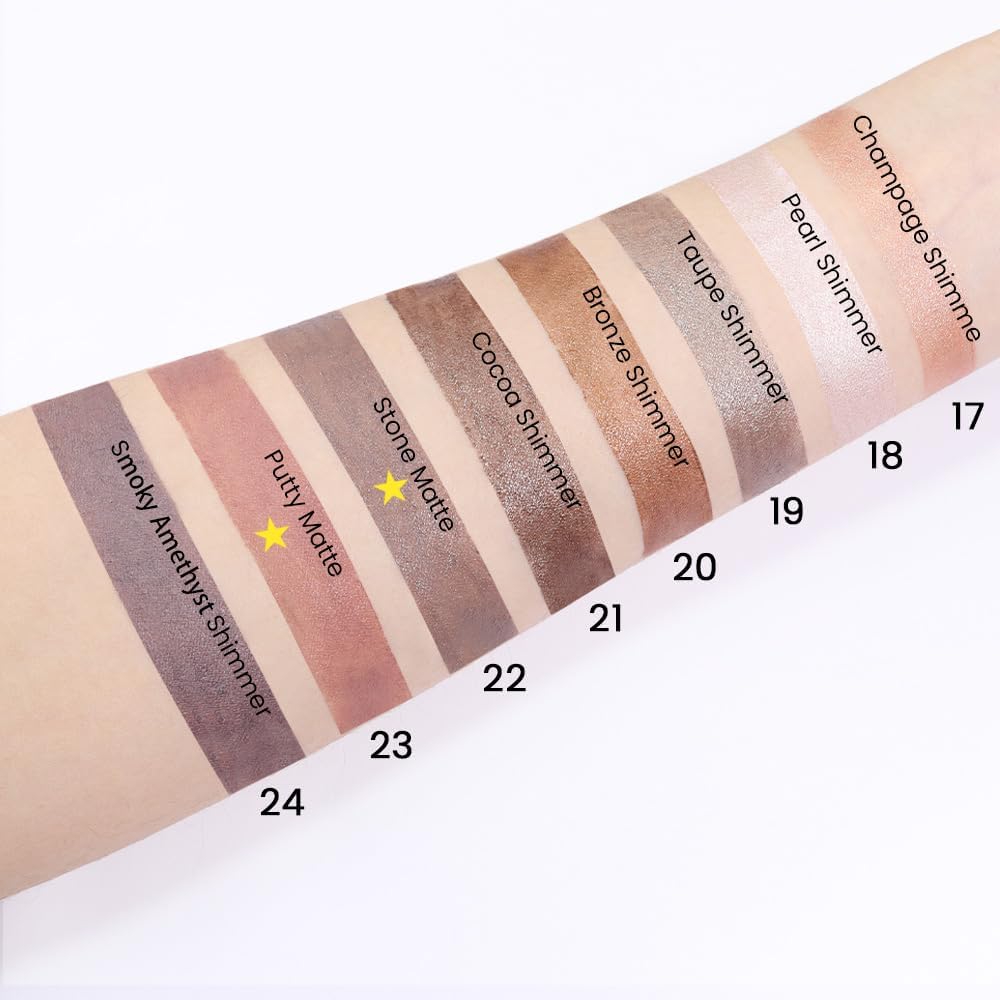 8Pcs Glitter Eye Shadow Sticks Liner Pencils Makeup Set, Desert Mocha Beige Gold Light Purple Pink Sky Dazzling Blue Geen Glitter Shimmer Eyeliner Pencil Cream Eyeshadow Palette Makeup For Older Women