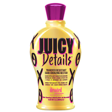 Devoted Creations Juicy Details - Color Correcting Collagen Boosting Complextion Perfecting Cellulite Fighter Anti-Aging Firming Dark Bronzing Lotion