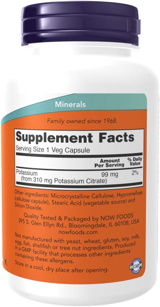 Now Supplements, Potassium Citrate 99 Mg, Supports Electrolyte Balance And Normal Ph*, Essential Mineral