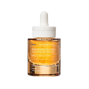 Korres Black Pine Primus 6X Hyaluronic Complex Serum, Lightweight Wrinkle Smoothing Water Gel, Vegan Face & Neck Hydration With Hexapeptide-8 And Pine Bud Extract, Silicone & Paraben Free, 1.01 Fl Oz