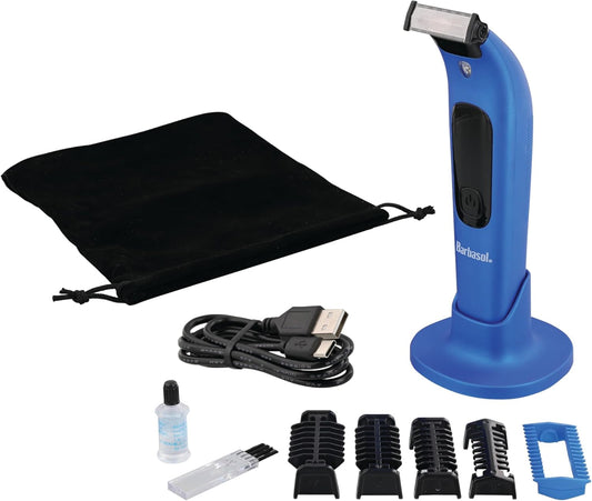 Barbasol Hybrid Face & Body Single Blade Shaver - Rechargeable, Wet/Dry, Led Screen, Built-In Light