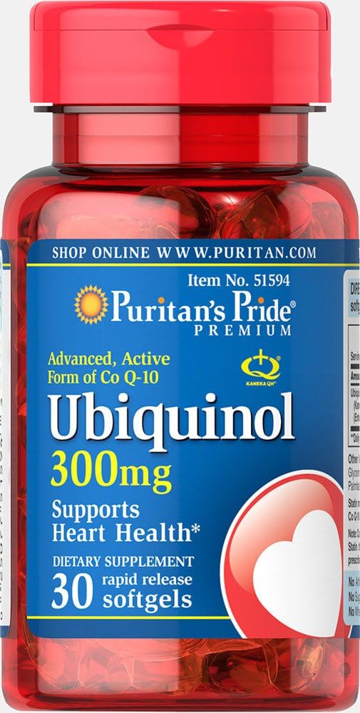 Puritan's Pride Ubiquinol 300mg, Supports Heart Health,30 Softgels : Health & Household