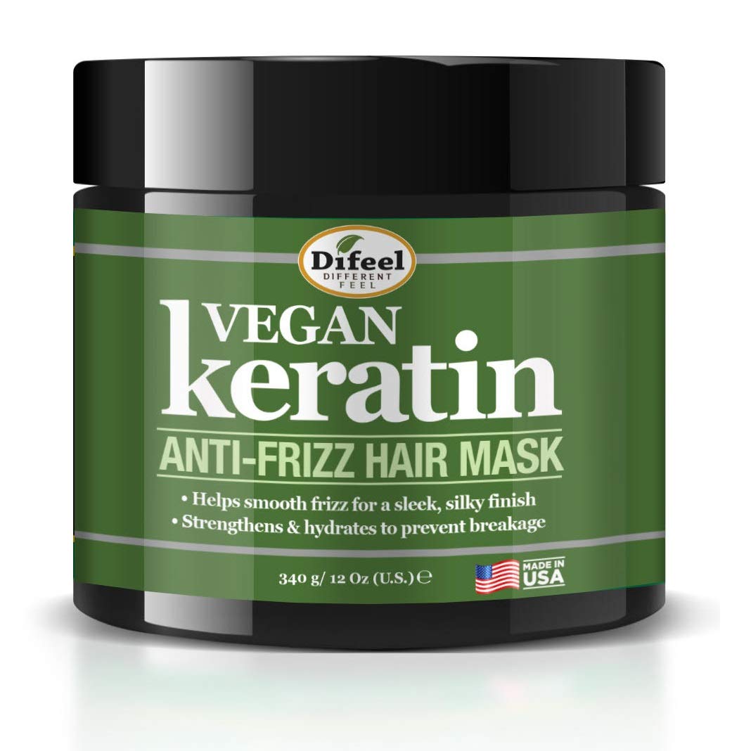 Difeel Vegan Keratin Anti-Frizz Hair Care 5-Pc Set - Vegan Shampoo, Conditioner, Oils And Hair Mask : Beauty & Personal Care