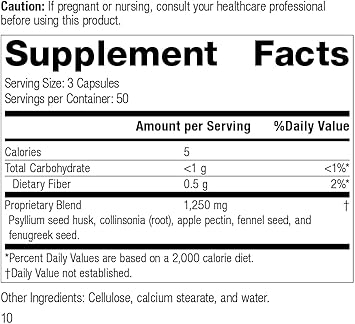 Standard Process Gastro-Fiber - Whole Food Digestion And Digestive Health, Indigestion, And Cramps With Collinsonia Root, Apple Pectin, And Fennel Seed - 150 Capsules