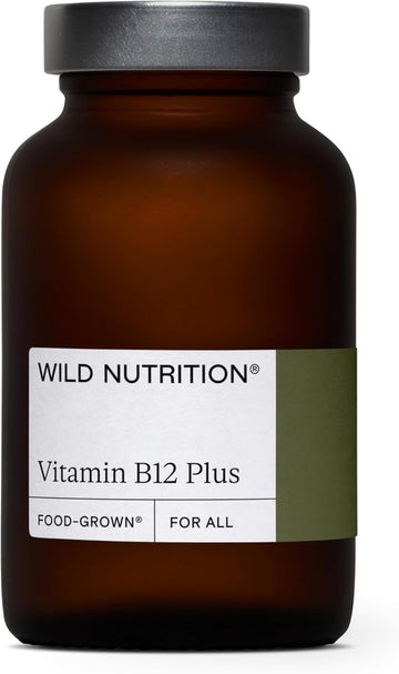 Wild Nutrition Food-Grown® Vitamin B12 Plus | Vitamin B12 Supplement With Beetroot Powder To Support Nervous System, Energy Levels & Energy Metabolism | 30 Capsules