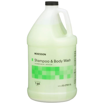 Mckesson Body Wash And Shampoo With Aloe, 1 Gallon [4 Count], Cucumber Melon