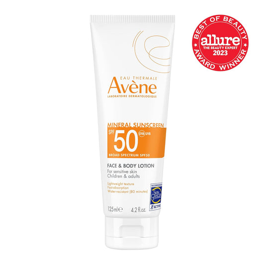 Avène Mineral Sunscreen Broad Spectrum Spf 50 Face And Body Lotion 4.23 Fl Oz