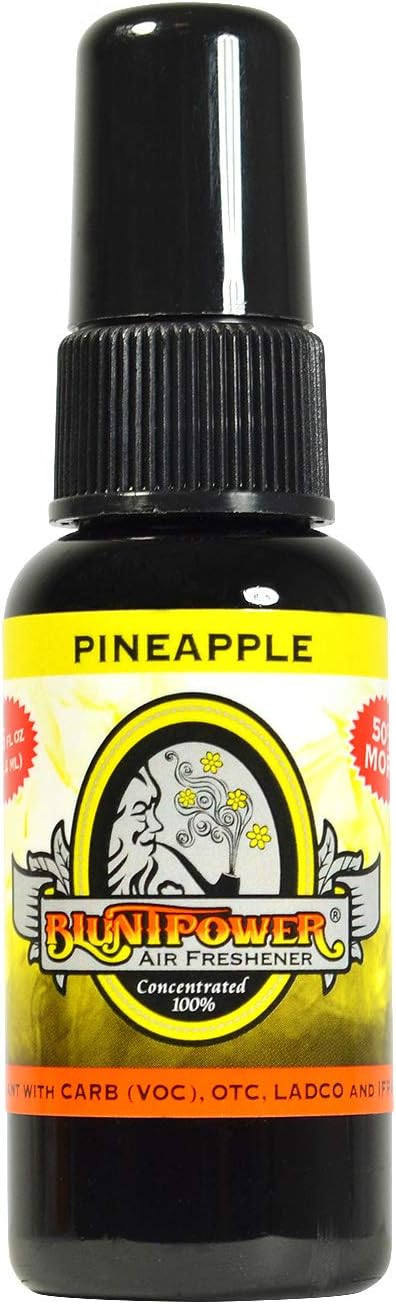 BluntPower 1 Ounce Bottle Oil Based Concentrated Air Freshener Oil for Burner, Pineapple